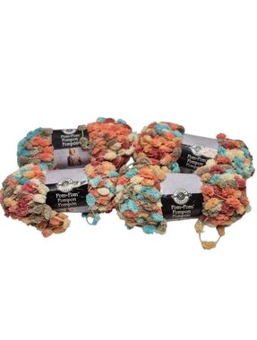 Loops & Threads Pom-Pom Yarn Multi-Color Four Skeins